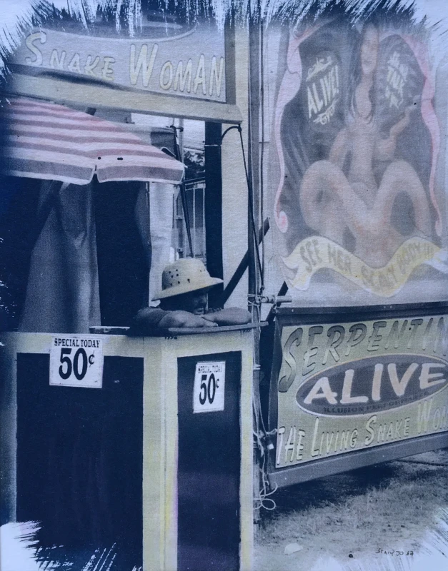 50 Cents, cyanotype print