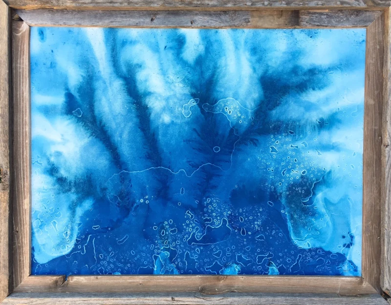 Blue Deluge, cyanotype print