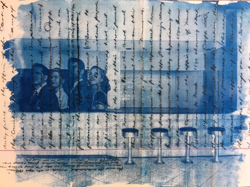 Diner, cyanotype print