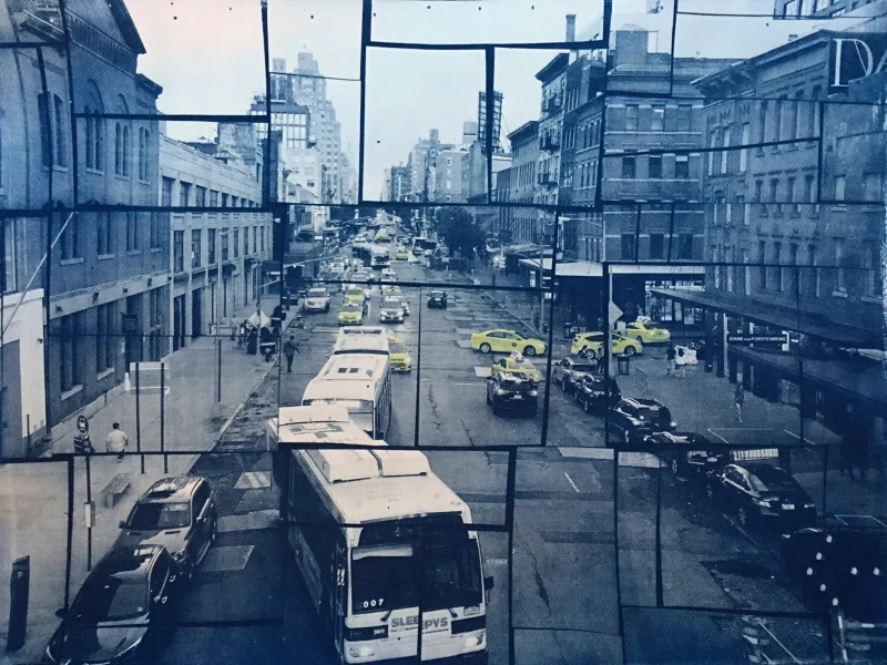 New York City, cyanotype print