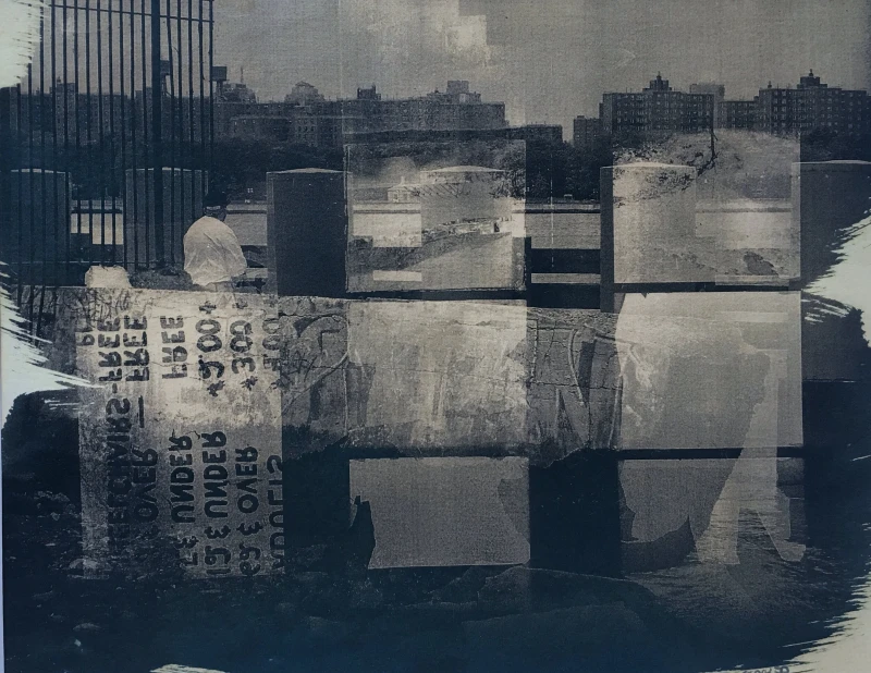 NYC Dreams, cyanotype print