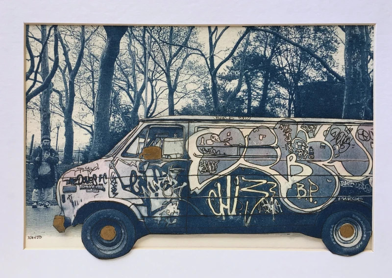 Van, cyanotype print